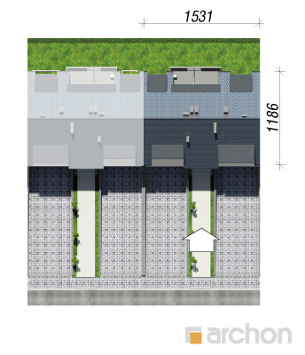 Archon+ Projekty domów - Dom przy promenadzie 3 (S) - sytuacja