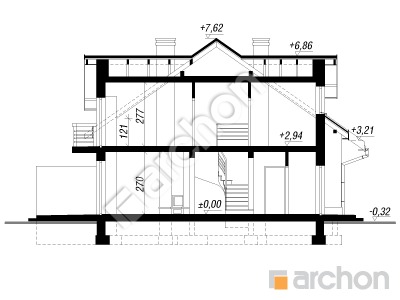 Archon+ Projekty domów - Dom w cyklamenach 2 (S) - 256