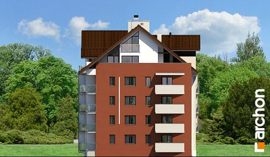 Archon+ Projekty domów - Dom przy alei - elewacja boczna