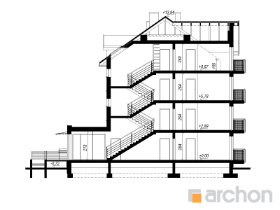 Archon+ Projekty domów - Dom nad bulwarem 10  - 256