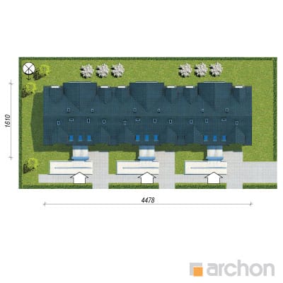 Archon+ Projekty domów - Dom nad bulwarem 11 - sytuacja