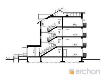 Archon+ Projekty domów - Dom nad bulwarem 11 - 256