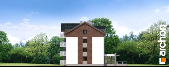 Archon+ Projekty domów - Dom nad bulwarem 11 - elewacja boczna