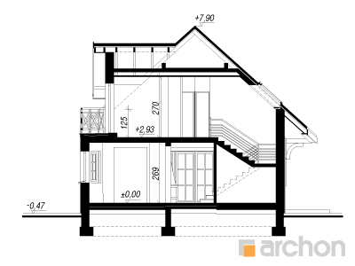 Archon+ Projekty domów - Dom w ananasach 2 (R2) - 256