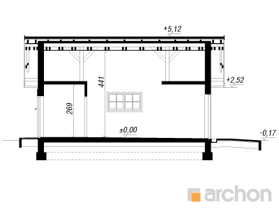 Archon+ Projekty domów - Garaż 2-stanowiskowy G6b - 256