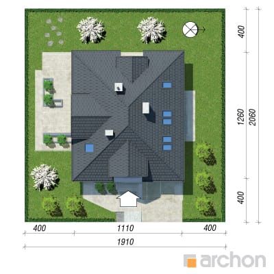 Archon+ Projekty domów - Dom w tymianku (N) - sytuacja