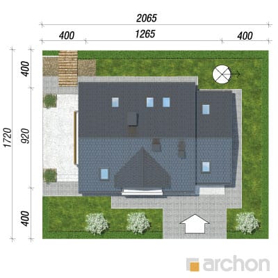 Archon+ Projekty domów - Dom w ananasach (N) - sytuacja