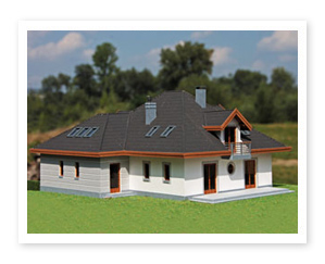 Projekty domów - Makieta Dom w firletkach G2