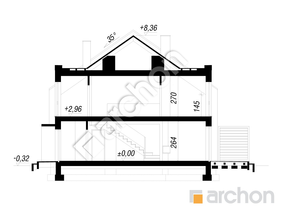 Projekt Domu Dom W Riveach 18 (B) - ARCHON+