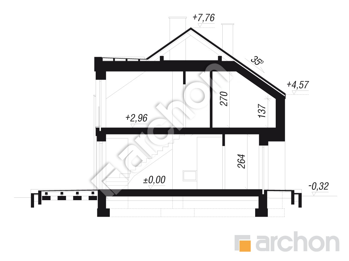 Projekt Domu Dom W Bylicach 4 (R2B) - ARCHON+